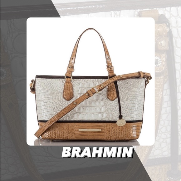 NWOT Brahmin Coconut Kedima Mini Asher Satchel Bag